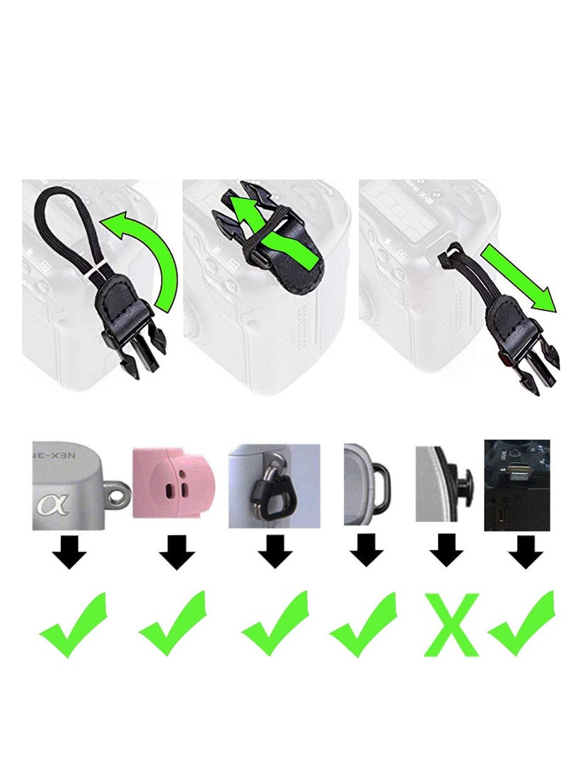 SYOSI 2 Pack Camera Neck Straps Premium Camera Strap with Quick Release Buckle Comfortable and Versatile Shoulder Strap for DSLR Sony Canon Nikon Accessories for iPad Neck Lanyard Binocular Black  - Image 4
