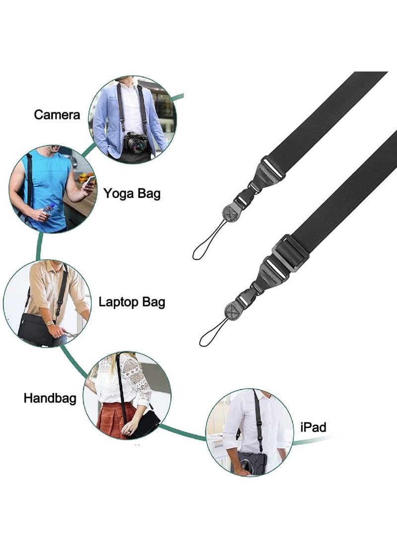 SYOSI 2 Pack Camera Neck Straps Premium Camera Strap with Quick Release Buckle Comfortable and Versatile Shoulder Strap for DSLR Sony Canon Nikon Accessories for iPad Neck Lanyard Binocular Black  - Image 2