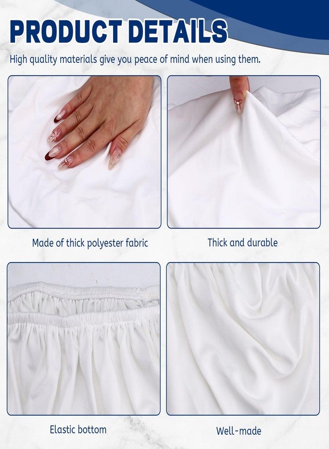 Bagentry 2 Kits of Toilet Lid Cover and Tank Cover, Polyester Toilet Top Cover Set with Elastic Bottom, Washable Toilet Cover Maintenance Accessories for Bathroom (Black, White) - Image 3
