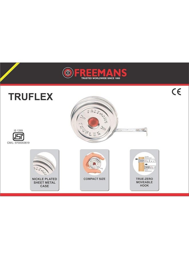 FREEMANS FREEMANS Truflex 3m:9.5mm Measuring Tapes (Pack of 1)  - Image 4