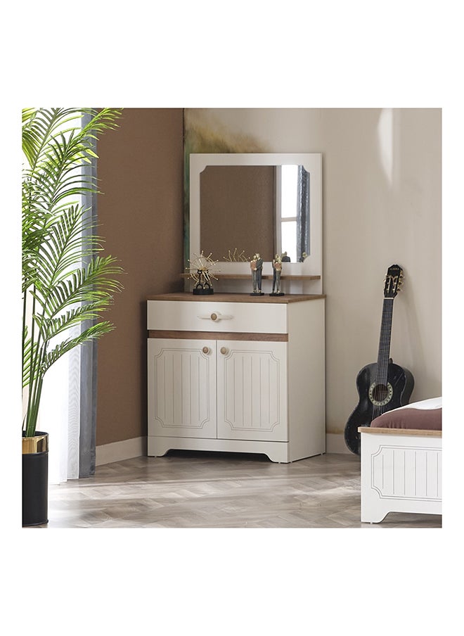 Home Box Listro 1-Drawer and 2-Door Dresser with Mirror 82 x 81.8 x 43 cm  - Image 1