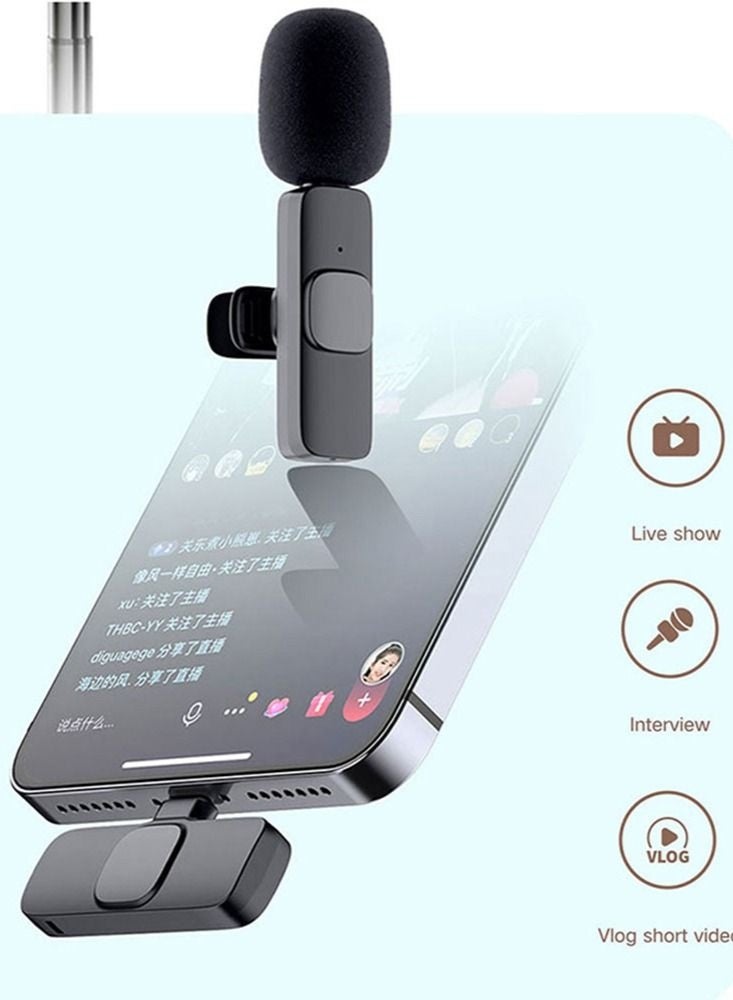 Wireless Lavalier Microphone Portable Audio Video Recording Mic For IPhone Live Game Mobile Phone - Image 3