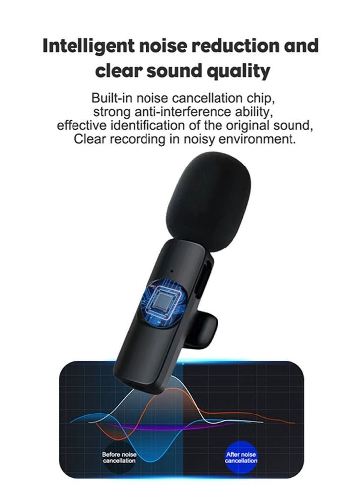 Wireless Lavalier Microphone Portable Audio Video Recording Mic For IPhone Live Game Mobile Phone - Image 2