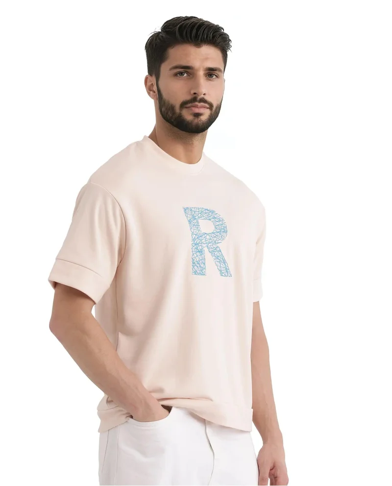 Rare Rabbit Men's Oversized Embroidered T-Shirt