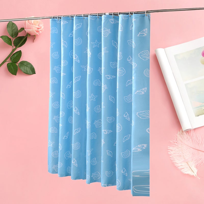 2pcs Sea Theme Shower Curtain Bathroom Shower Curtain Thicken Shower Curtain - Image 4