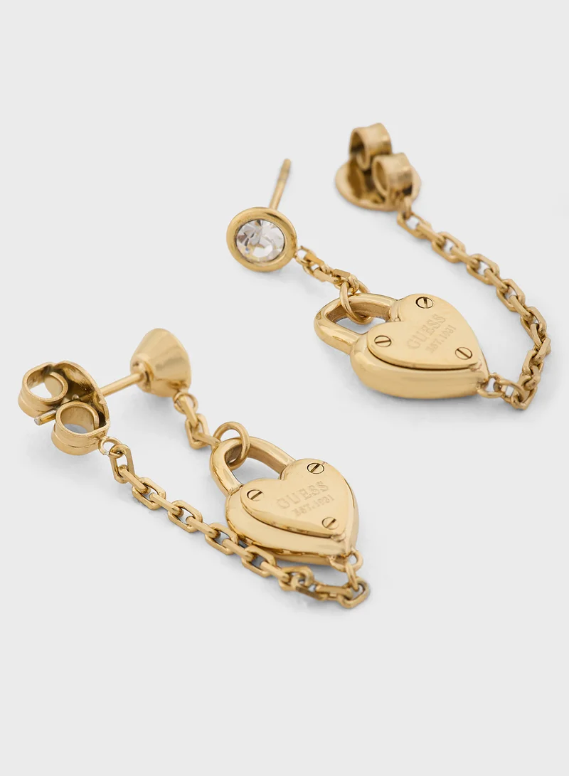 GUESS Pendent Detail Drop Earrings