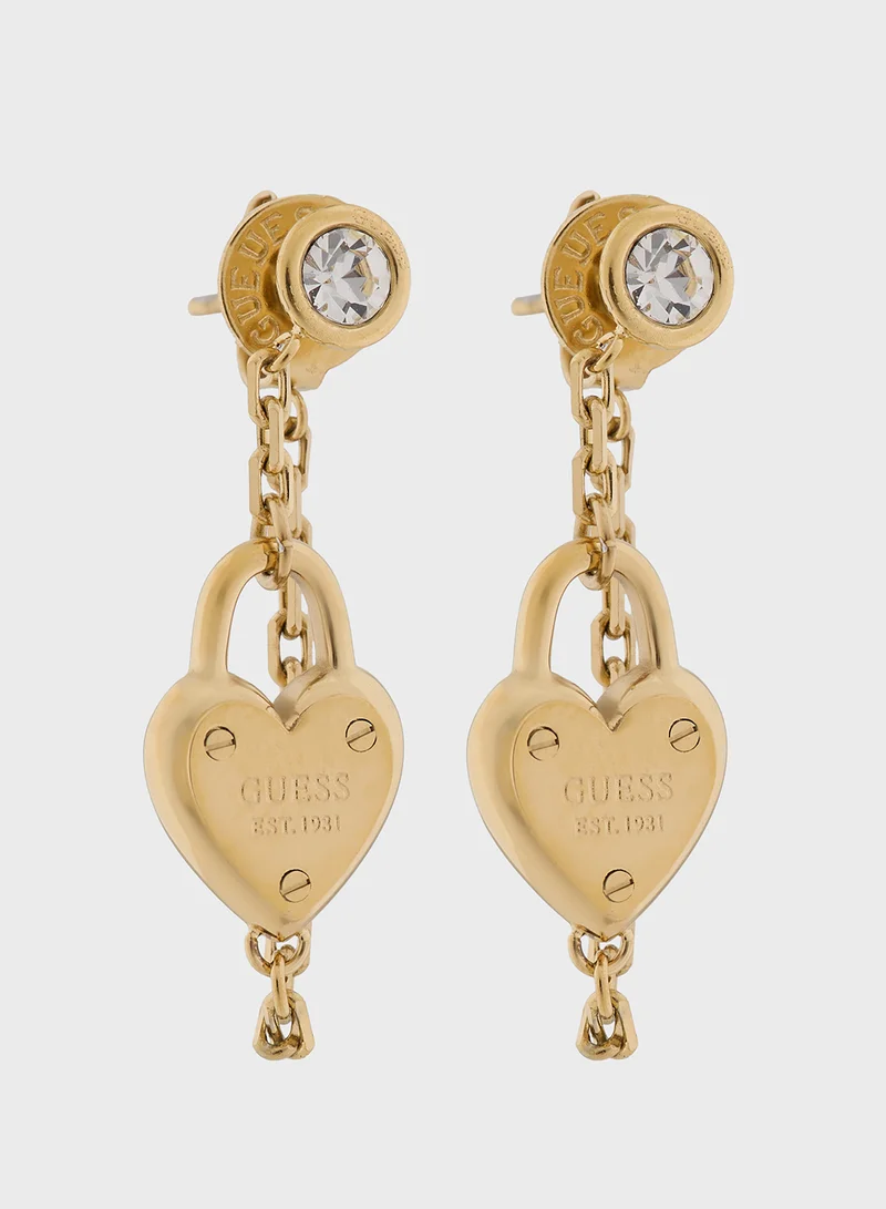 GUESS Pendent Detail Drop Earrings