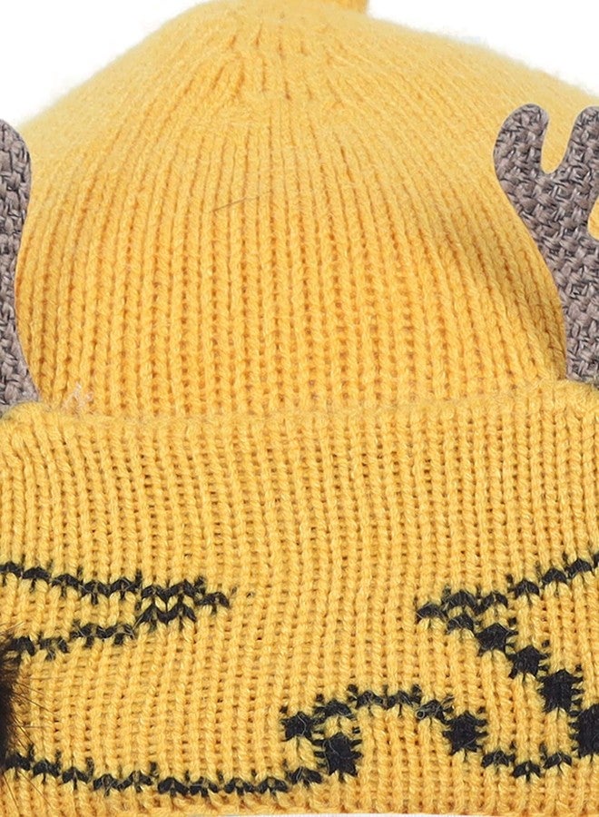 FabSeasons Kids Winter Skull Cap for Boys & Girls (2-5 Years), Covers Entire Ears for Better Protection from Cold - Image 4