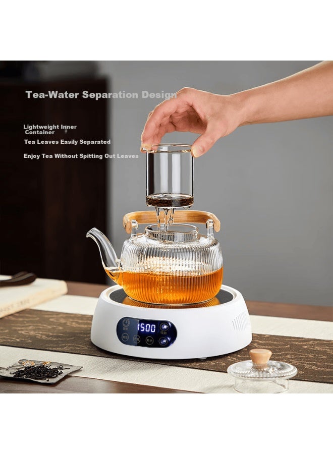 Yihutea Yi Hu Tea Glass Teapot High Temperature Resistant Kettle With Handle Separation Brewing Fireproof Tea Set - Image 2