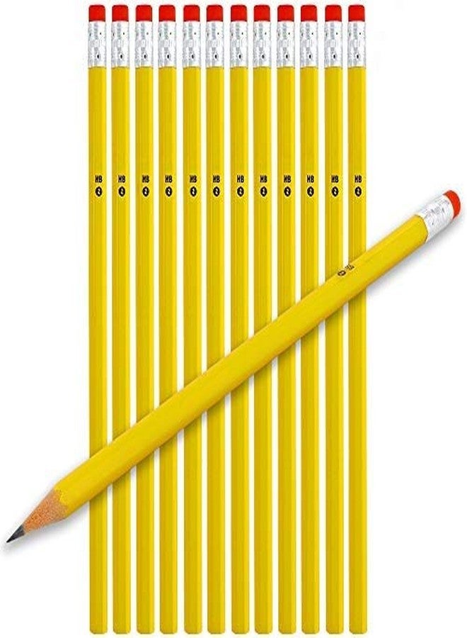 Emraw No 2 HB Wood Cased Pencils with Eraser Top, Bulk Pack of 40 Unsharpened Pencil - for Kids, Students, Teachers, Office and Home Use - Image 1