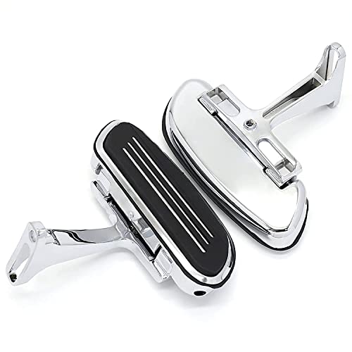 JUNJUMOTO Motorcycle Passenger Floorboard Streamliner Footboard with Mount Bracket Kit Fit for Harley Touring Road Glide Street Glide Road King Electra Glide 1993-2025 (Chrome) - Image 5