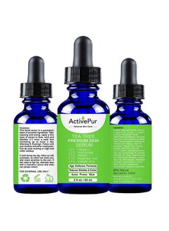 Tea Tree Serum Oil For Acne Facial Skin Serum 20% Vitamin C Hyaluronic Acid Retinol Helps In Hyperpigmentation Wrinkles Anti Aging Dark Spots Blemishes Acne Scars (2 Oz/60 Ml)