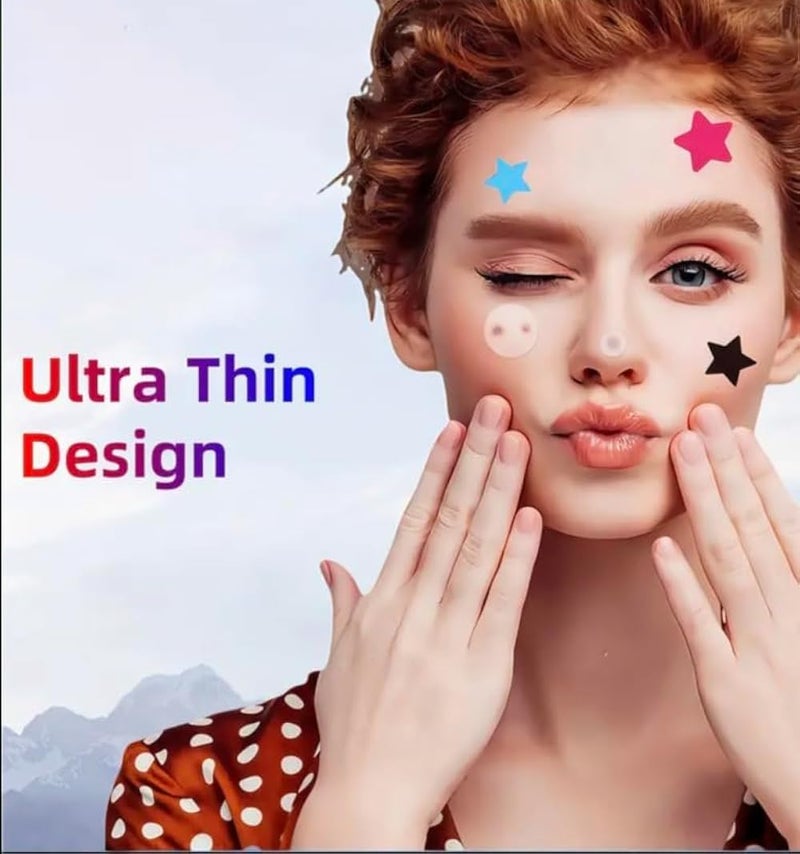 120 Pcs Star Pimple Patches - Colorful Hydrocolloid Acne Absorbing Cover for Face - Cute Star & Glitter Shapes Blemish Spot Treatment - Ultra-Thin, Alcohol-Free & Drug-Free Skincare for Day & Night (R - Image 2