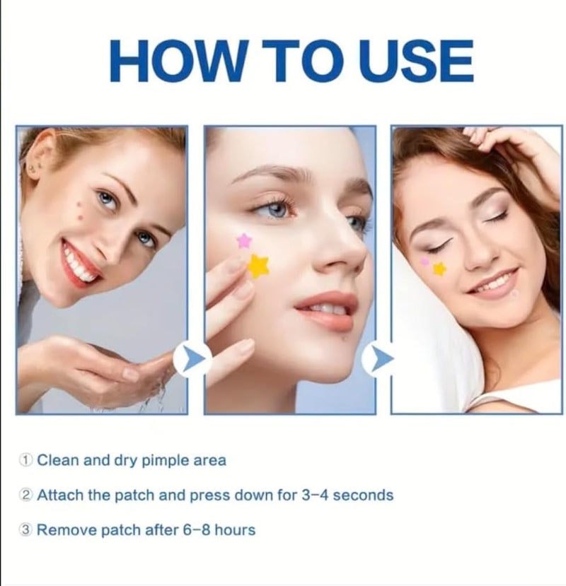 120 Pcs Star Pimple Patches - Colorful Hydrocolloid Acne Absorbing Cover for Face - Cute Star & Glitter Shapes Blemish Spot Treatment - Ultra-Thin, Alcohol-Free & Drug-Free Skincare for Day & Night (R - Image 4