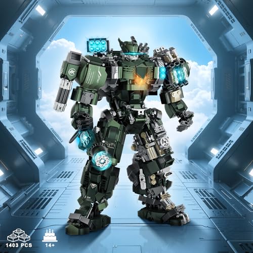 Loyratche Large Mech Robot Building Set Motorized Robot Model Building Blocks Toy for Adults Hard Core Industrial Style Collectible Gifts for Men Teens Ages 14 1403 PCS - Image 5