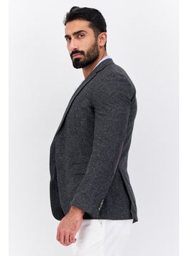 BOSS Men Regular Fit Plain Semi-Formal Blazer, Grey  - Image 2