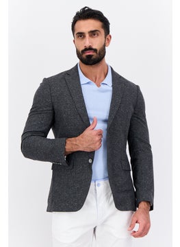 BOSS Men Regular Fit Plain Semi-Formal Blazer, Grey  - Image 1