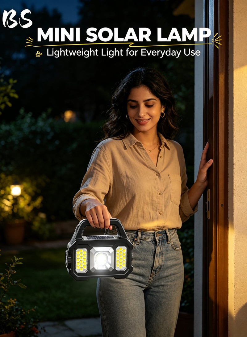 بي إس الإمدادات الطارئة | أضواء الطوارئ|مصباح يدوي يعمل بالطاقة الشمسية | كشاف LED متعدد الوظائف | قابل لإعادة الشحن عبر USB | 6 أوضاع | تصميم مقاوم للماء | خفيف الوزن وقابل للحمل | مناسب للتخييم في الهواء الطلق أو في حالات الطوارئ - Image 3