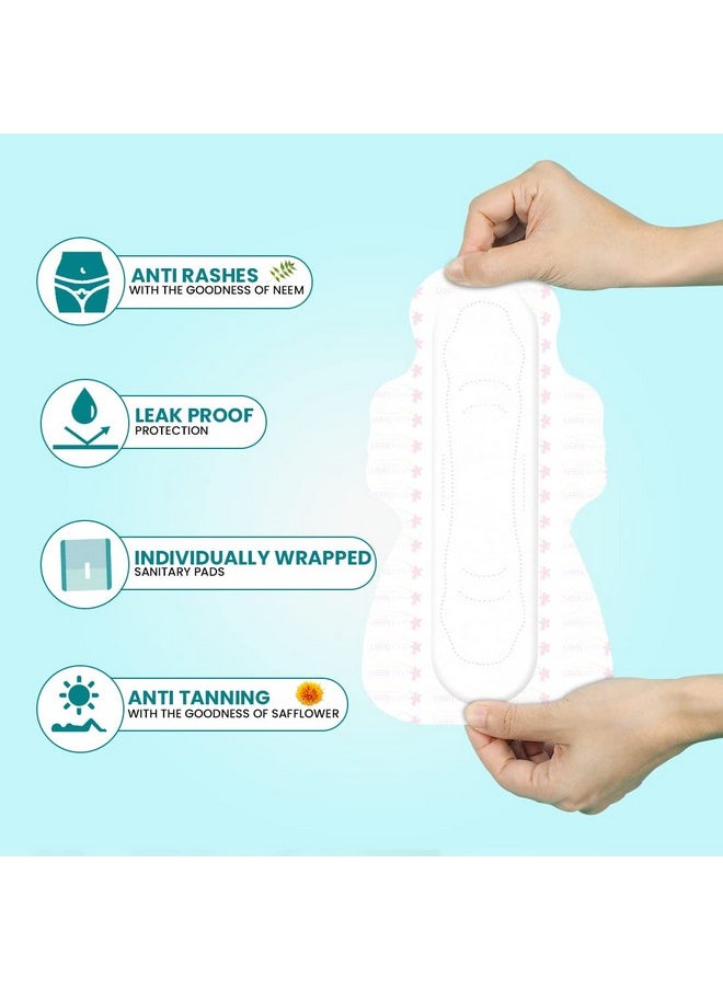 everteen Combo 40 Xxl Dry Neem Safflower Sanitary Pads With Free Menstrual Period Pain Relief Cramps Roll-On (5Ml), Pack Of 1  - Image 4
