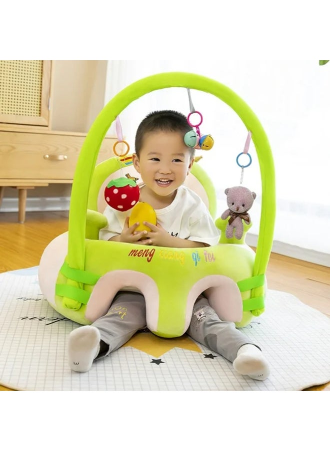 MiniMe Baby Floor Seat Activity | 18-24 Months | Green & Pink | Foam & Polyester | Padded Seat & Detachable Toy Arch | Hanging Toys & Teething Rings | Ergonomic & Portable | Lightweight | Easy to Clean - Image 2
