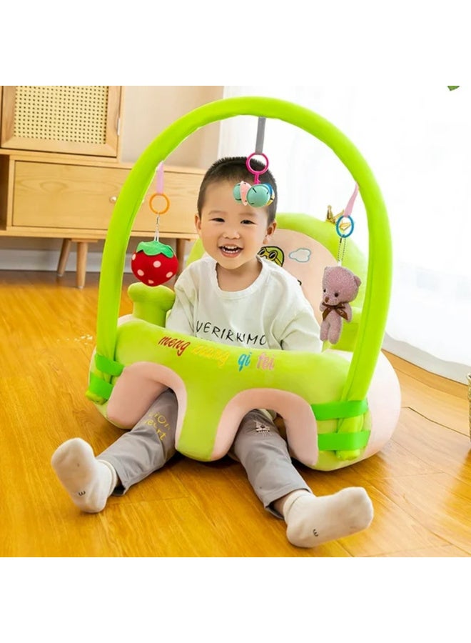 MiniMe Baby Floor Seat Activity | 18-24 Months | Green & Pink | Foam & Polyester | Padded Seat & Detachable Toy Arch | Hanging Toys & Teething Rings | Ergonomic & Portable | Lightweight | Easy to Clean - Image 5