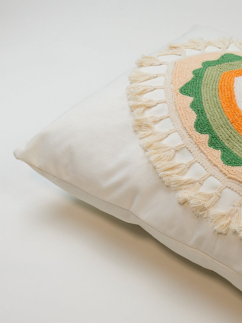 Galia Tasarım Eye Figured Tassel Punch Cushion Cover  - Image 2