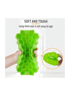 Y&D 2-Piece Kitchen Ice Cube Tray Maker Flexible Base for Easy Release Use Spill Resistant Stackable Lid to Save Freezer Space Easy-Release Silicone and  - Image 4