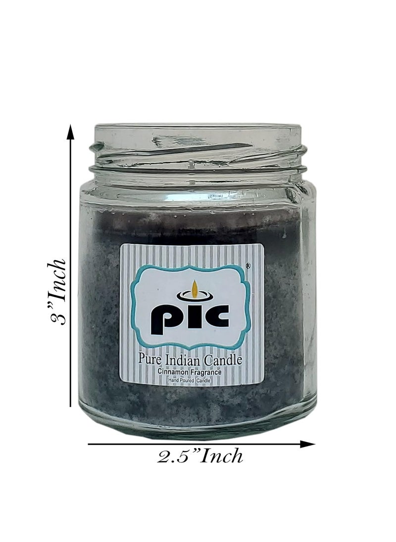 PIC Pure Indian Candle Handmade Black Cinnamon Fragrance Decorative Salsa Jar Candle (Pack of 1 Pcs.)  - Image 2