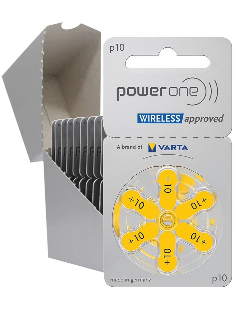 Power One PowerOne 1.45V Original German High Level Hearing Aid Batteries P10 Pack Of 60 Pieces  - Image 3