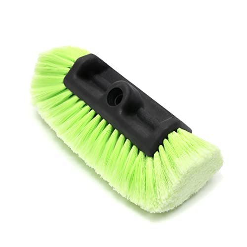 Forgrace 12" Car Wash Brush with Soft Bristle Auto RV Truck Boat Camper Car Exterior Washing Heavy Duty Tri-Level Dip Green - Image 1