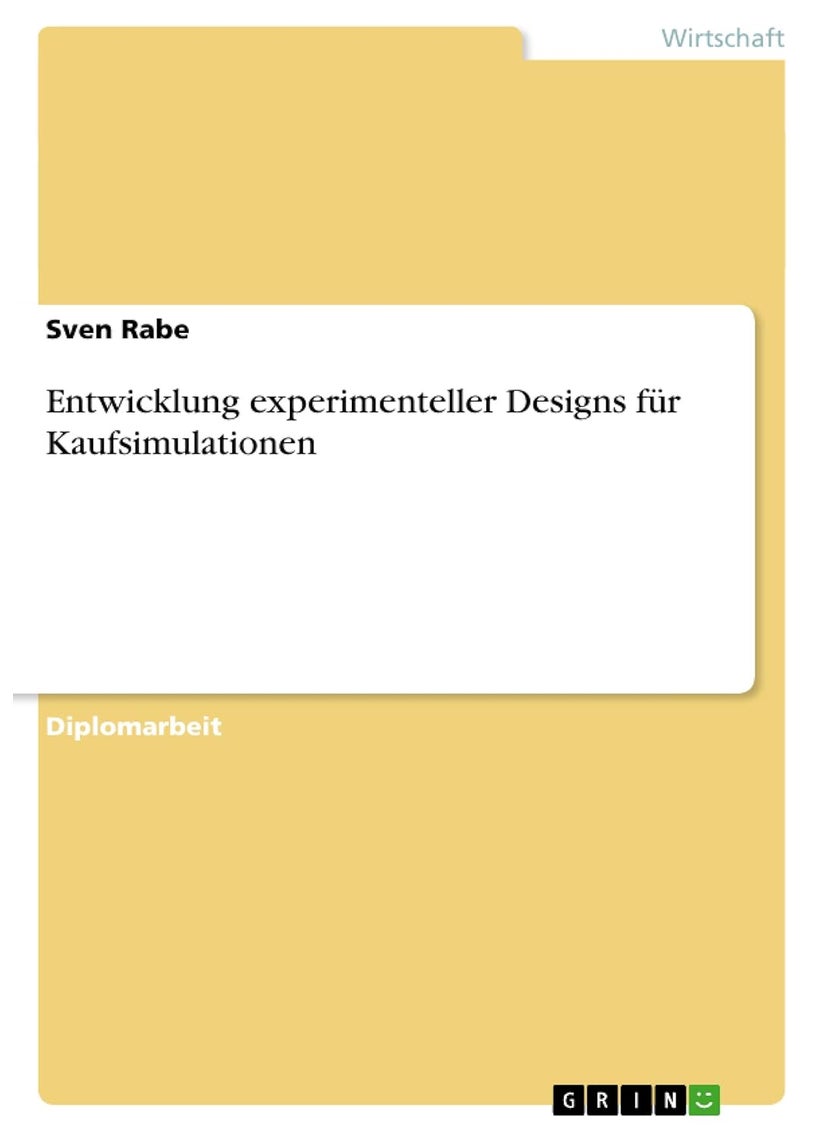 Entwicklung experimenteller Designs für Kaufsimulationen 