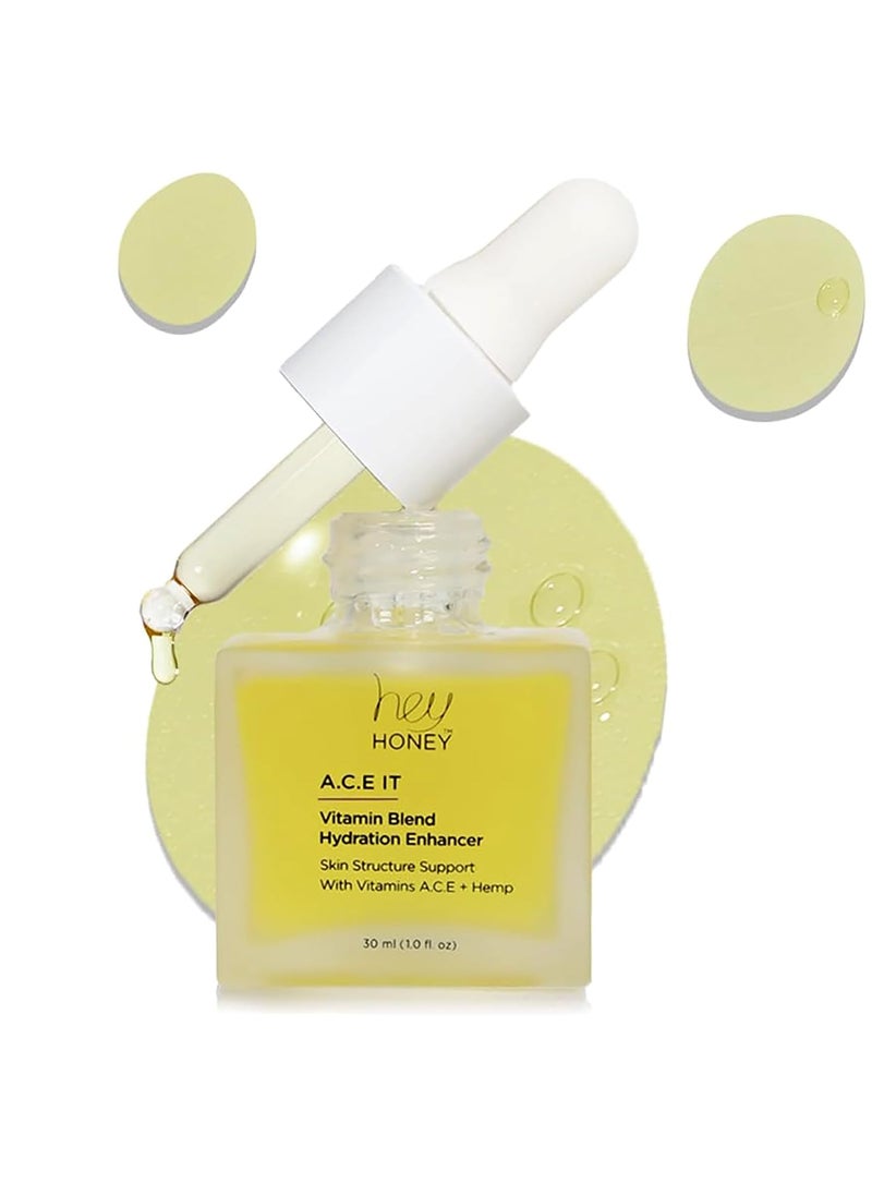 Hey Honey Hey Honey Skincare A.C.E. IT Blend Drops Vitamin A Vitamin C Vitamin E | Skin Treatment Dew Drops | Anti Aging Face Oil targets Wrinkles & Uneven Skin Texture, Visibly Brighten & Smooth | 1 Oz 