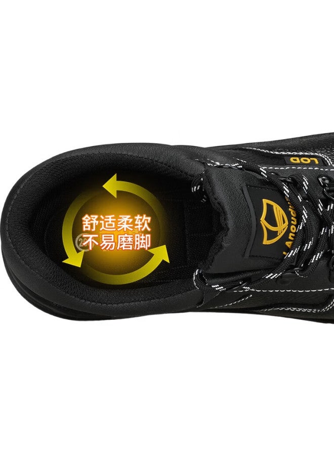 Blue Gull Shield Blue Owl Shield Safety Shoes For Men, Winter Steel Toe Cap, Puncture-Resistant Cowhide, Wear-Resistant, Waterproof, Safety Work Functional Shoes D201 43 - Image 1