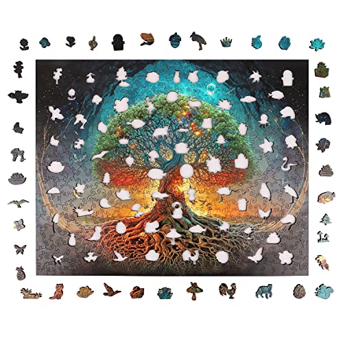 Mys Aurora Unique Wooden Jigsaw Puzzles Blooming Tulips 200 Pcs Medium Size 96 x 118 Luxurious Shaped Wood Puzzle Beautiful Package Best Gift for Adults - Image 5