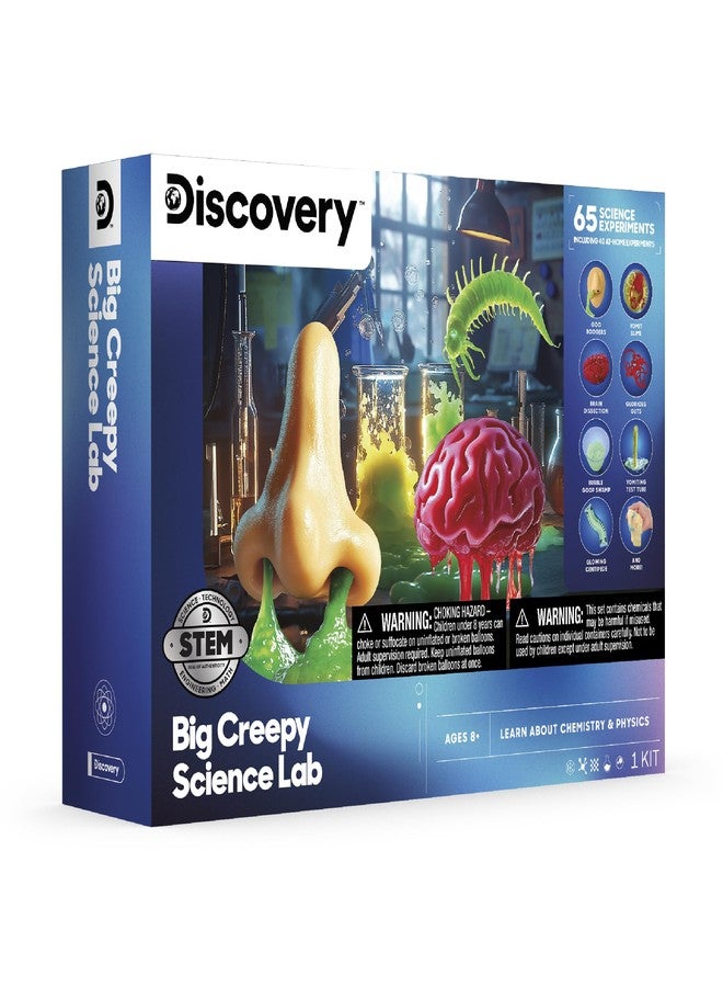 Discovery Kids Discovery™ Big Creepy Science Lab - 65 Experiments STEM Kit for Kids| Slime, Reactions, Crystals & Gross Science| Educational Learning Project Activity Set| Chemistry & Physics Toy Gift| Ages 8+ - Image 1