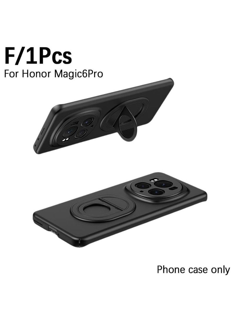 GUDOO Case Compatible with Honor Magic 6 Pro 5G, PC Shockproof Magnetic Ring Car Mount Stand Bumper Cover for Honor Magic 6 Pro 5G  - Image 2