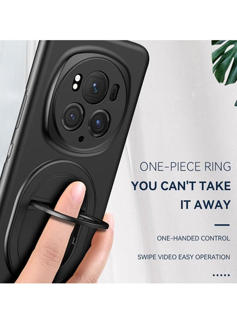 GUDOO Case Compatible with Honor Magic 6 Pro 5G, PC Shockproof Magnetic Ring Car Mount Stand Bumper Cover for Honor Magic 6 Pro 5G  - Image 3