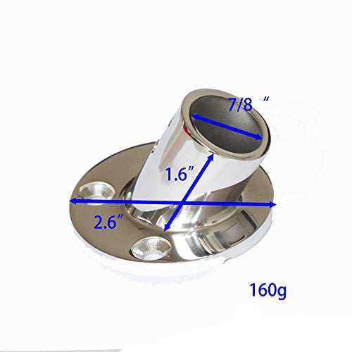 X-Haibei XHaibei Boat Hand Rail Fittings 60 Degree Rail Base Stainless Steel fit 78 inch Tube - Image 3