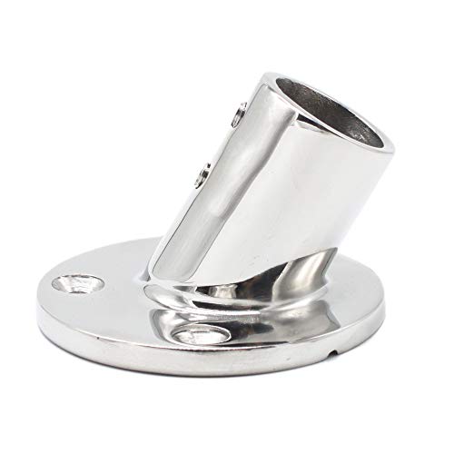 X-Haibei XHaibei Boat Hand Rail Fittings 60 Degree Rail Base Stainless Steel fit 78 inch Tube - Image 1