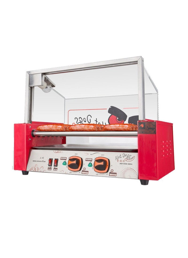 Countertop Commercial Hotdog Machine Sausage Grill Machine with 7 Grilling Rollers