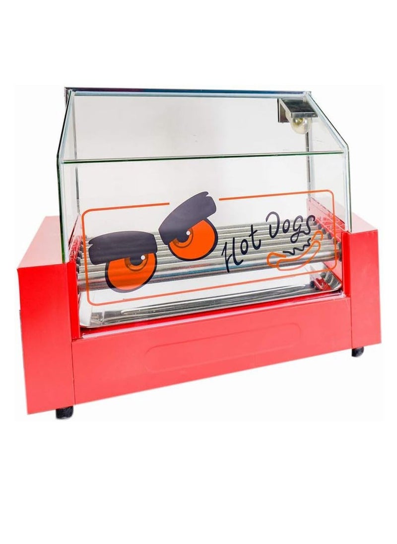 Countertop Commercial Hotdog Machine Sausage Grill Machine with 7 Grilling Rollers