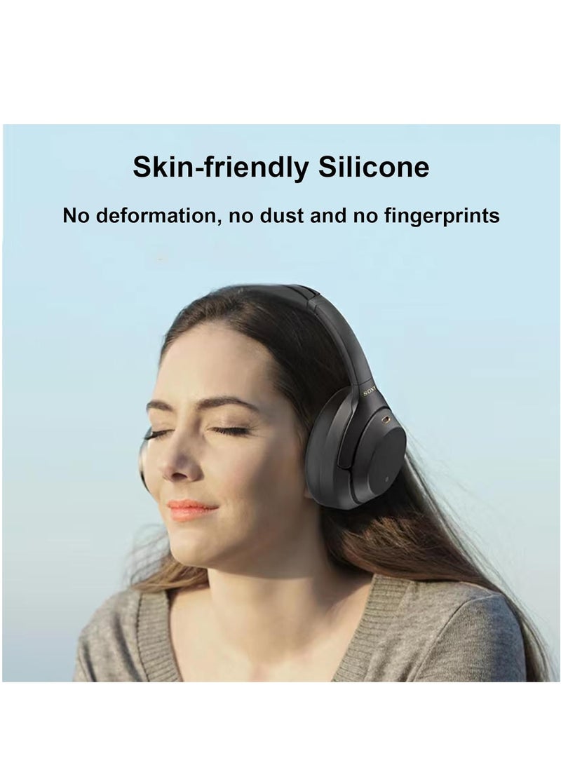 3 Set Case Cover for Sony WH-1000XM4 Headphones Sweat Proof Soft Silicone Headphones Accessories (Black)  - Image 5