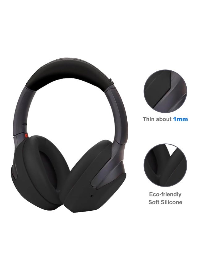 3 قطعة مجموعة غطاء الحالة لسوني WH-1000XM4 سماعات الرأس دليل العرق ناعم السيليكون سماعات الرأس الملحقات (أسود) - Image 4