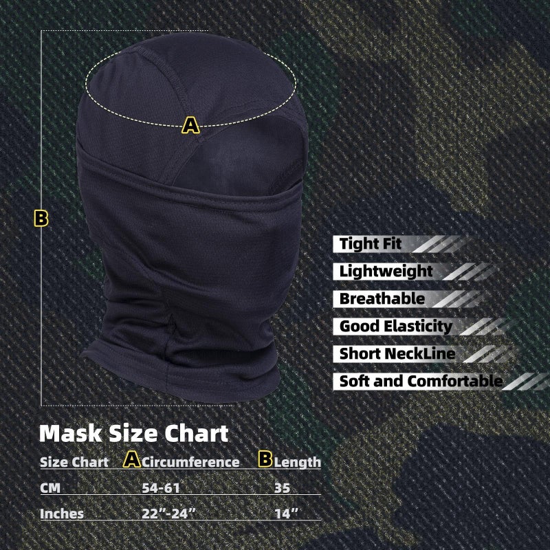 XY3545HS Camo Balaclava Face Mask for Man and Women-Huntingï¼ŒSkiingï¼ŒMotorcycle Windproofï¼ŒUV Protection&Military Training - Image 3