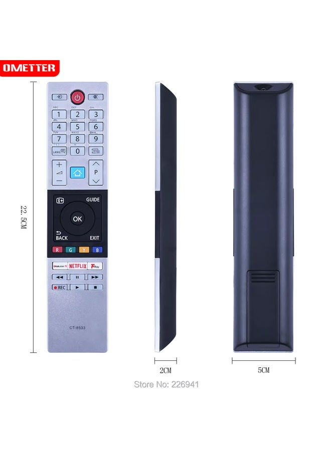 OMETTER Suitable for Toshiba LED HDTV TV remote control CT-8533 CT-8543 CT-8528 75U68 65U68 65U58 55V68 55V58 55U78 55U68 55U58 55T68 50 - Image 5