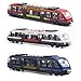 OTONOPI Toy Train Set High Speed Locomotive Engine Die Cast Model Car Sliding Linked Subway Bullet Train Set for Kids Pack of 3 - Image 4