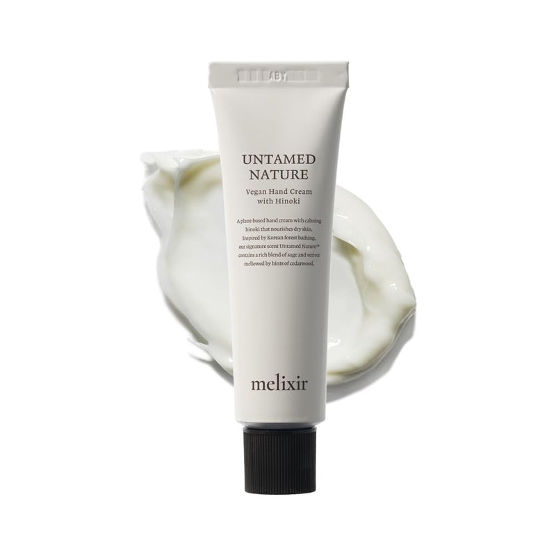 Melixir Vegan Hand Cream Untamed Nature  Calming Forest Scented Nourishes  Deeply Hydrates Dry Hands with Shea Butter NonSticky  Velvety Finish Travel Size Korean Skincare 17 floz