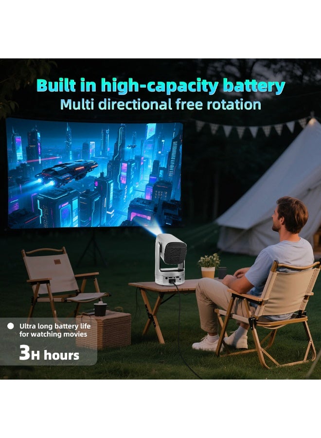 Smartbarry HT26 Smart Projector 4K HDR Ultra HD Portable with 9750mAh Battery, 5G WiFi, Autofocus, High Brightness Home Theater Projector, Wireless Screen Mirroring, Large Screen Entertainment, HD USB Support for Movies, Gaming, Presentations & Outdoor Use - Image 5