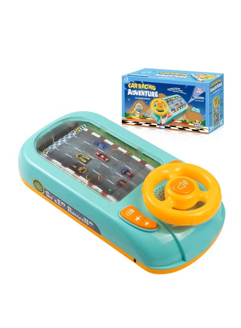 Hanayo Musical Steering Wheel Toys Toddler Simulated Driving Racing Car Game with Sound Age 3+ Year Old, Interactive Educational Learning Race Car Toy for Boys and Girls Birthday Gift  - Image 1