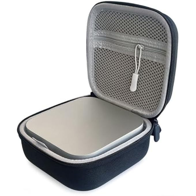 rayihni FOR APPLE MAC MINI M4 PORTABLE CARRYING CASE WITH MESH POCKET SHOCK RESISTANT STORAGE BAG - BLACK - Image 2